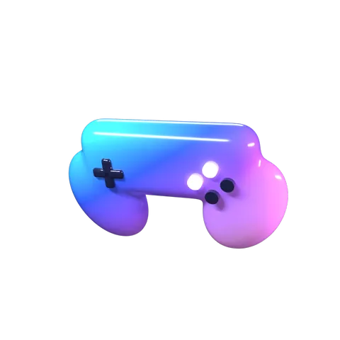 Glossy gradient 3D game controller icon