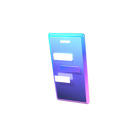 Glossy gradient 3D smartphone icon