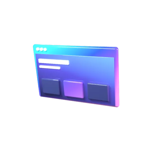 Glossy gradient 3D browser window icon